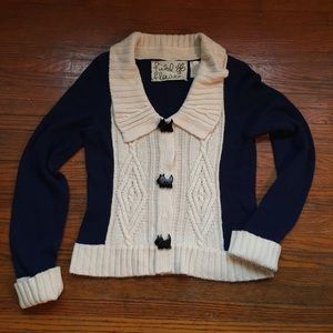 Anthropologie Field Flower Scottie Dog Sweater